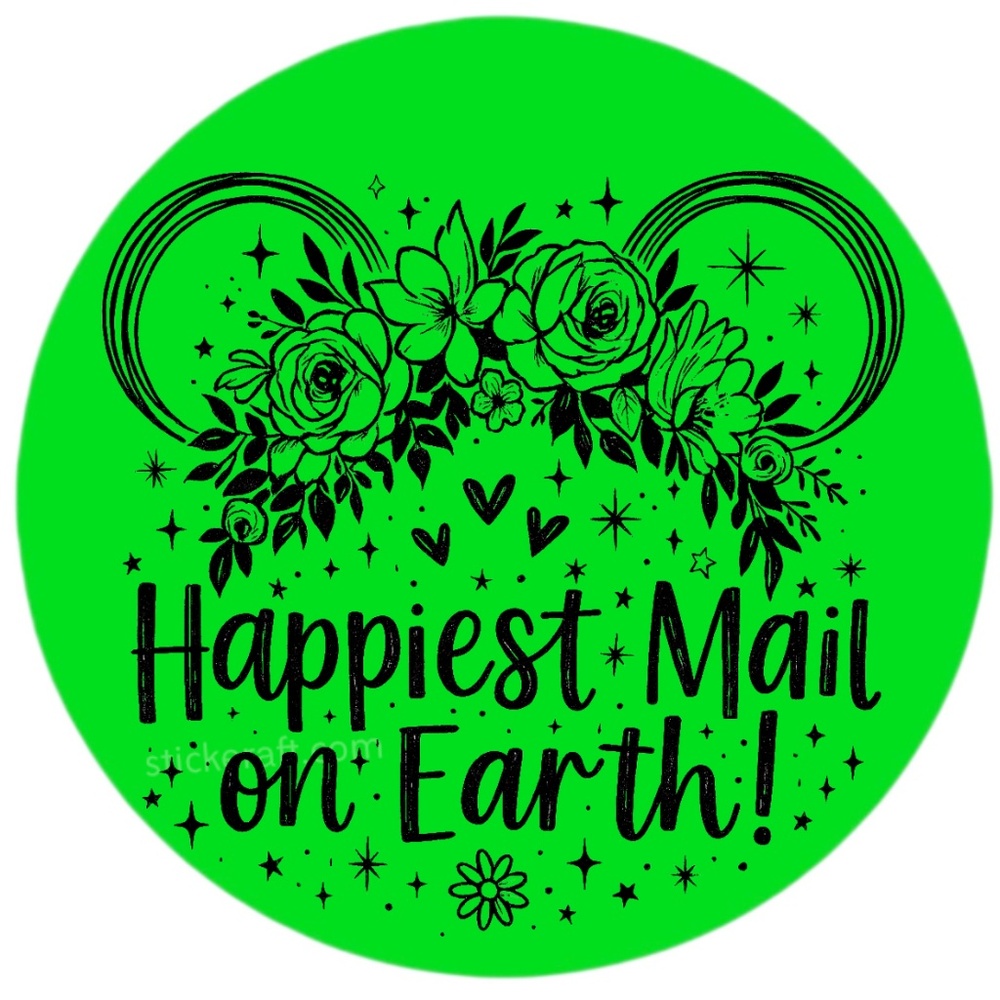 Happiest Mail on Earth Sticker 2” | Cute DISNEY Label | Small Biz Packaging - Picture 12 of 14